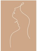 Постер 29x41 cm Lovers Line Art – Veronika Boulová