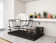 Поставка за чинии, цвят Черен