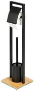 WENKO 24751100 - комплект за тоалетна BAMBU⁠SA 18x72,5 cm черно/кафяво