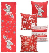 Комплект от 4 коледни калъфки за възглавници и покривка за маса Joy - Minimalist Cushion Covers