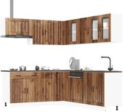 3314929 vidaXL Комплект кухненски шкафове от 4 части Lucca, инженерно дърво