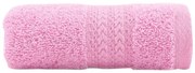Розова хавлиена кърпа от чист памук , 30 x 50 cm - Foutastic