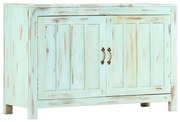 247763 vidaXL Сайдборд, светлосин, 110x35x70 см, мангово дърво масив