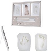 Отпечатък за ръчичка и краче с рамка за снимка