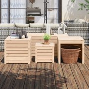 3154666 vidaXL Комплект градински кутии от 4 части, масивно дърво бор