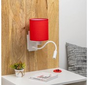 Brilagi - LED Аплик NUBILA 1xE27/25W/230V + LED/3W бял/червен