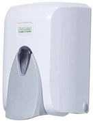 Дозатор за течен сапун Vialli X18, 500мл, С натискане, Бял/сив