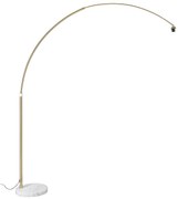 Аркова лампа месинг с бяла мраморна основа регулируема - XXL