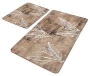 Кафяви кадифени килими за баня в комплект от 2 бр. 60x100 cm – Mila Home