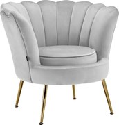 Светлосиво кадифено кресло Kelsey – Støraa