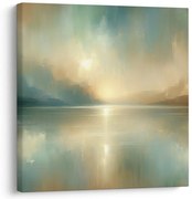 Картина на платно – Нежни тонове природа до езеро