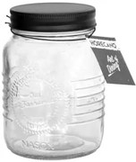 Old Fashioned Буркан с метална винтова черна капачка 500ml висок (212958-BL-SS4)