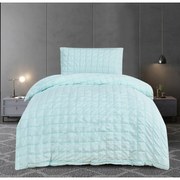 Крепово спално бельо за единично легло в цвят мента 140x200 см Naomi – My House