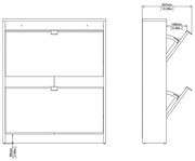 Бяла накланяща се стойка за обувки Shoes – Tvilum