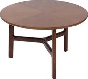 БЕЛУНО Естествен Орех (Тъмнокафяв) - ДЪРВЕНА ХОЛНА МАСА Ø65 cm КРЪГЛА MODERN CLASSIC