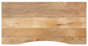 370197 vidaXL Плот за бюро с извивка 140x50x2,5 см грубо мангово дърво масив