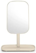 Огледало с поставка за принадлежности Brabantia ReNew 1006271, 28.3х20х12.6 см, Неплъзгаща се основа, 360° регулиране, Бежов