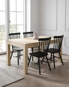 Кухненски стол Chester-черно (4) парчета