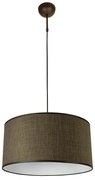 Пендел ЛИОН, ø400, патина, абажур Сами Кафяв, 1xE27