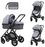 Бебешка количка SENA LORELLI - Grey SQUARED