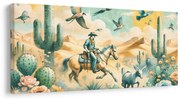 Картина на платно – Уестърн сцена с кон