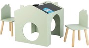GINGER HOME К-кт дървена маса с 2 столчета КЪЩИЧКА MINT