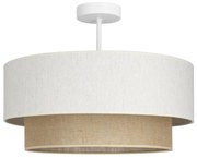 Плафон NATIA 1xE27/60W/230V бял/кафяв