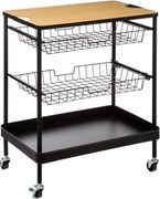 Кухненска количка 5five, Средна, Метал, С подвижен плот