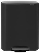 Кош за боклук Brabantia Bo Pedal 1003191, 2x30 л, Плавно затваряне, Противоплъзгаща основа, Черен