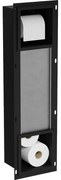 Mexen X-Wall-BP държач за тоалетна хартия с място за съхранение, черен - 1974