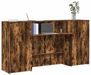 3324218 vidaXL Приемно бюро, опушен дъб, 200x50x103,5 см, инженерно дърво