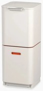Кошче за боклук 3в1 Joseph Joseph Totem Compact 30064, 2x20 л, 3 л контейнер за оптадъци, Вертикален дизайн, Сменяеми филтри с активен въглен, Бежов