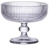 Horecano - Стъклена чаша на столче за десерти 280мл Ø12xh10см-BLOOM-(AT122107)