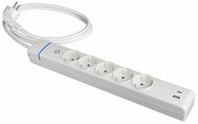 Контакт - 5 изхода с копче Solera 51ilac USB 250 V 16 A (1,5 m)