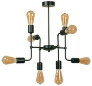 Плафон МАРИО, черен, 8xE27