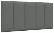 4019150 vidaXL Мека табла за легло Hanko, тъмносива, 100 см, плат