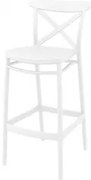 San Valente - Бар стол Крос бял