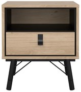 Нощно шкафче в дъбов декор в естествен цвят Ry - Tvilum