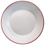 Емайлирана чиния ф24см крем/червено RETRO-(99J/24 105+105)