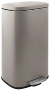 Кафяво-сиво стоманено кошче за боклук с педал 50 l Akira – Spirella