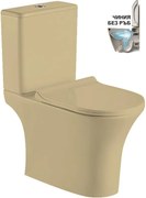 Моноблок ICC 7937BEIGE, Inter Ceramic, седалка и капак, порцелан, бежов мат, 83x65x37.5см