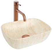 REA-U4700 - Мивка за плот BELINDA 25x36 см керамика/бежова/имитация на камък
