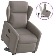 3303141 vidaXL Изправящ реклайнер стол, таупе, текстил