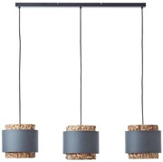 Brilliant - Пендел WATERLILLY 3xE27/60W/230V сив