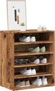 Шкаф за обувки от старо дърво 60x35x70 cm Инженерна дървесина