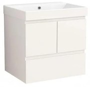 Конзолен PVC шкаф AMBROGIO-60 9048-60W+УМИВ. 5953W-2NEW Inter Ceramic, 61.5х60х46см