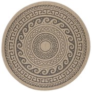 Черно-бежов кръгъл външен килим ø 80 cm Comilla – Ayyildiz Carpets