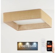 Brilagi-LED Димируемо осветително тяло VELVET SQUARE LED/36W/230V Wi-Fi Tuya+ДУ кафяво