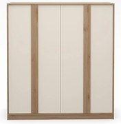 Кремаво-естествен гардероб от декор от дъб 180x197,5x53 cm Dennis – Marckeric
