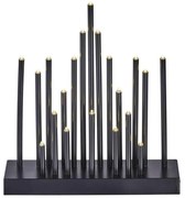 LED Коледен свещник 20xLED/3xAA черен